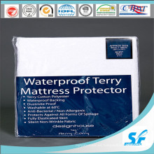 Lavable a máquina Terry impermeable anti bacterias colchón protector